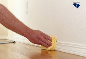 Clean the walls and baseboards